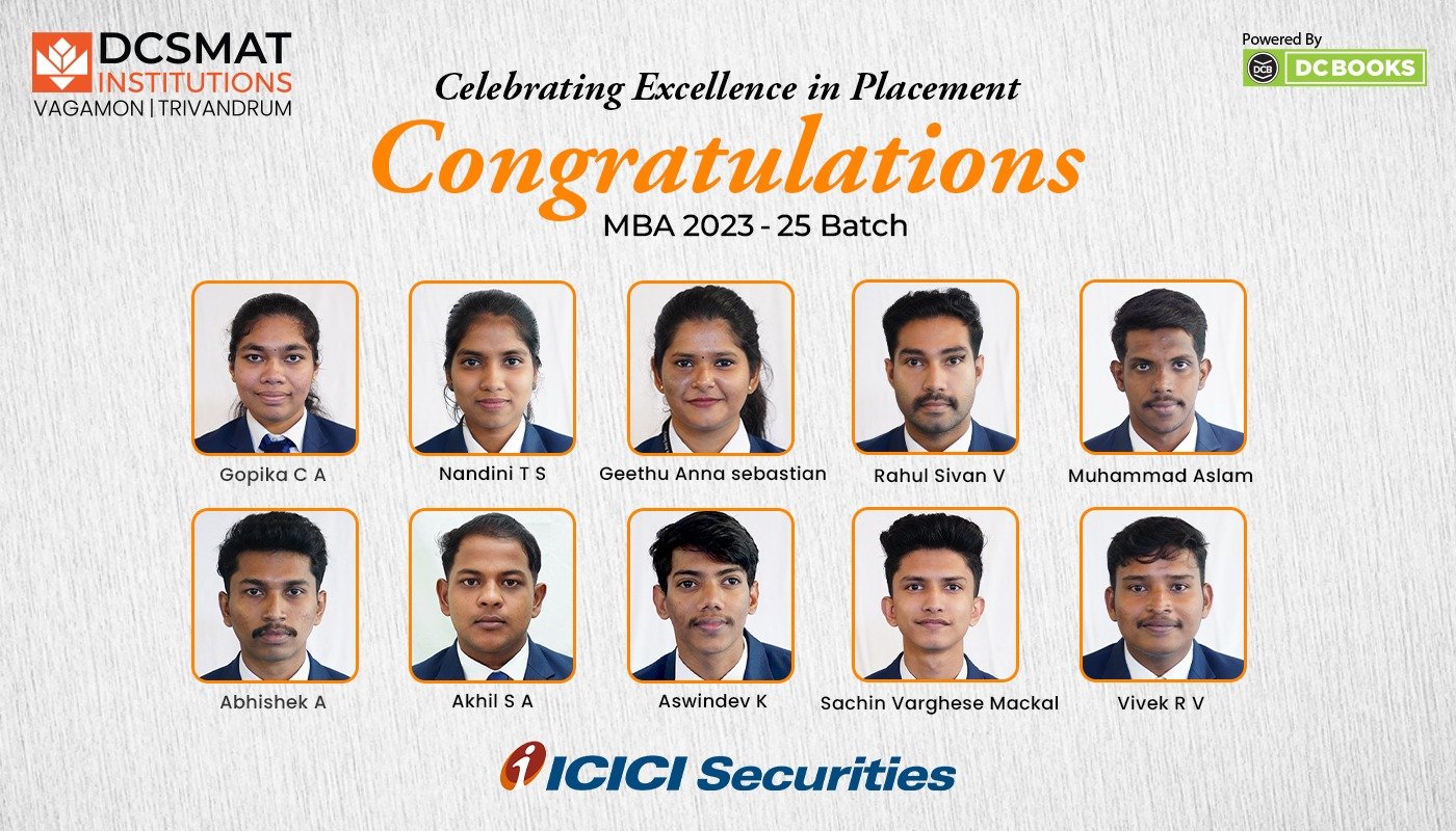 DCSMAT MBA Placement 2023-25 Batch